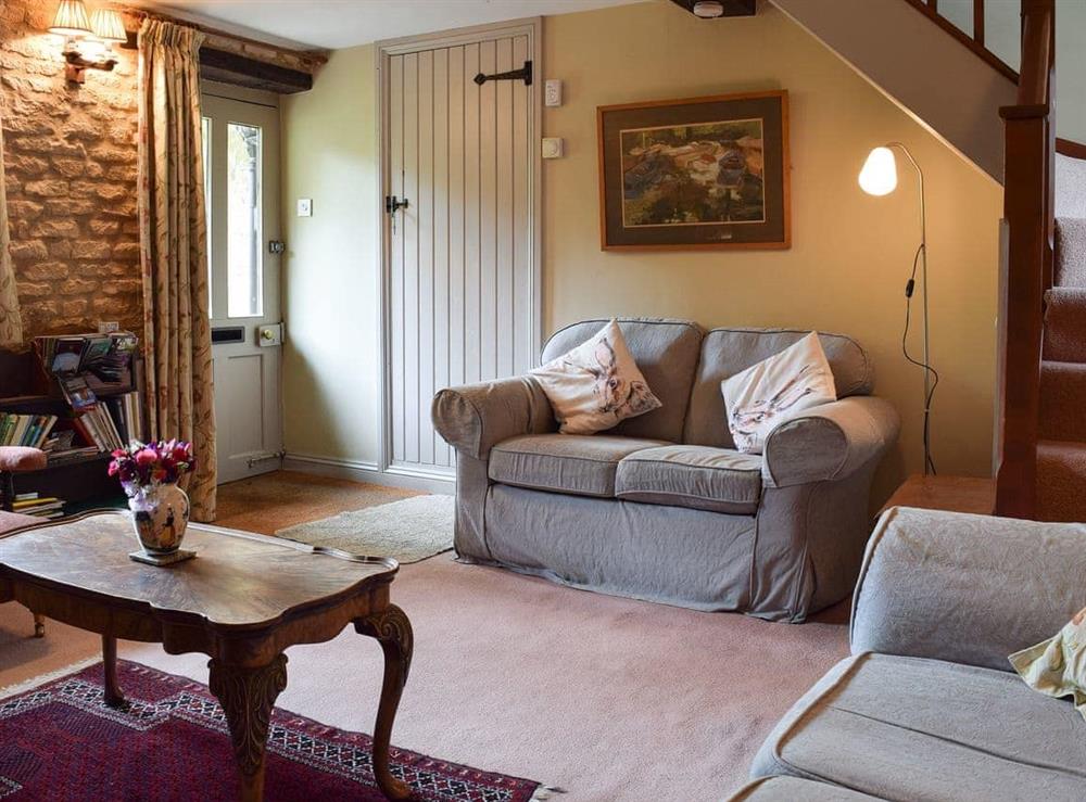 Cosy living room at Picket Piece Cottage in Chadlington, near Chipping Norton, Oxfordshire