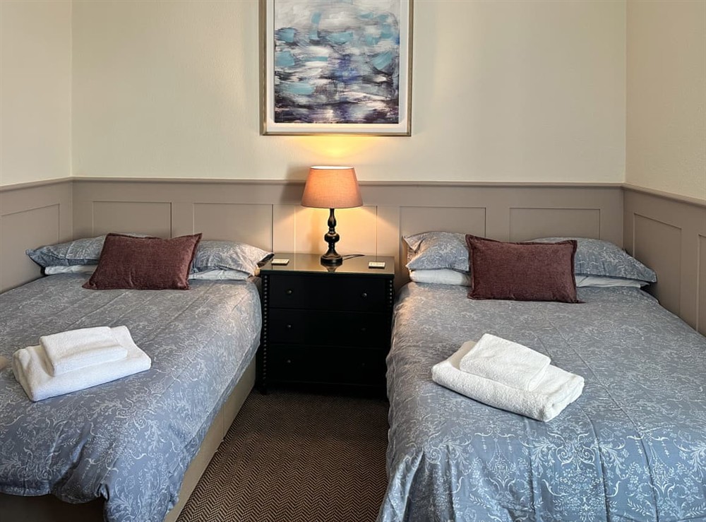 Twin bedroom at Piersland Mews in Troon, Ayrshire