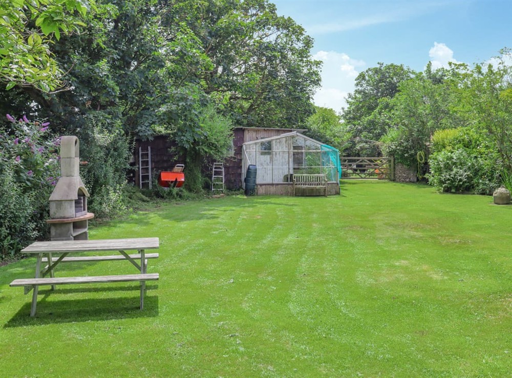 Outdoor eating area at Piggery in Fishguard, Dyfed