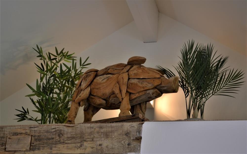 I love the piglet, locally made from driftwood!