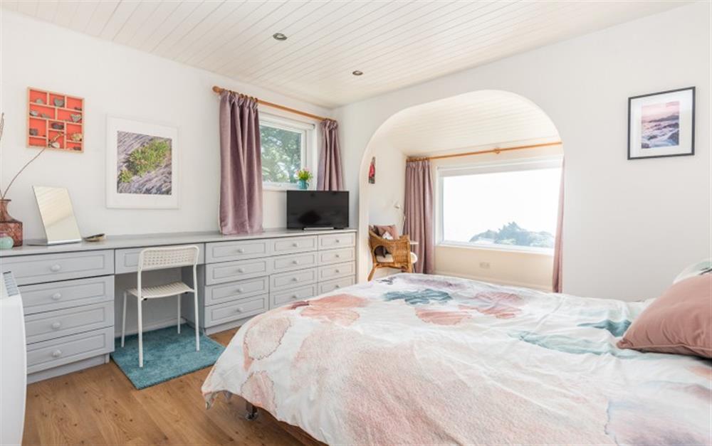 One of the 4 bedrooms at Pilchard Rock in Polperro