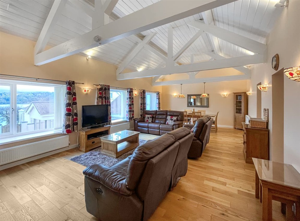 Living room/dining room at Pilots Loft in Menai Bridge, Gwynedd