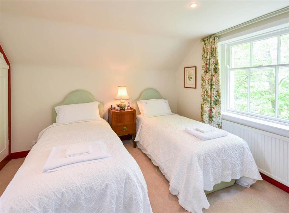 Twin bedroom at Pinclanty Cottage in Girvan, Ayrshire