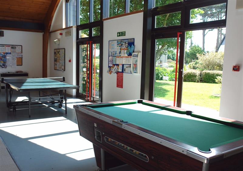 Games room at Pine Cottage, Maenporth, Cornwall