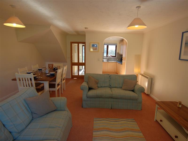 Living room at Pine Cottage, Maenporth, Cornwall