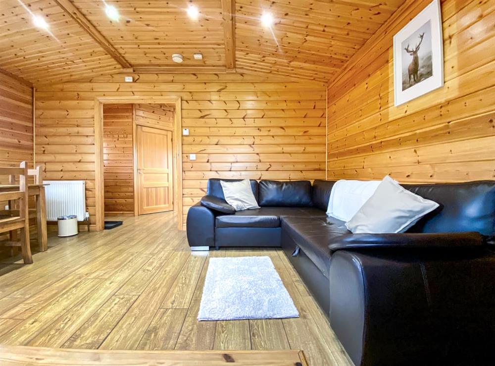 Living area at Pine Lodge in Camerton, near Bath, Avon