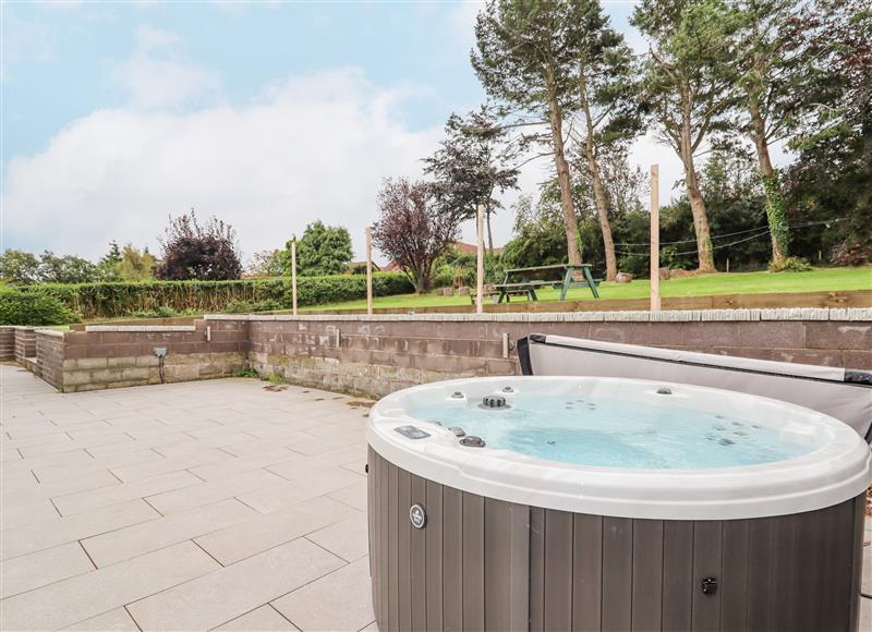 The hot tub at Pine Lodge, Colwyn Bay