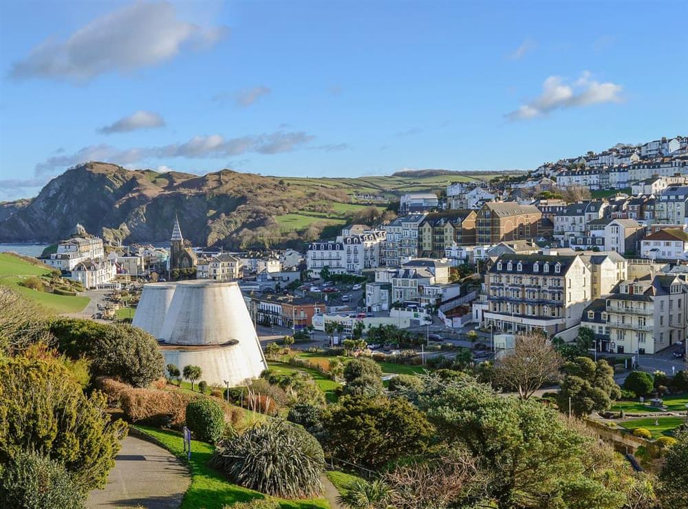 Ilfracombe with The Pavillion theatre in the foreground at Pine Lodge in Ilfracombe, Devon