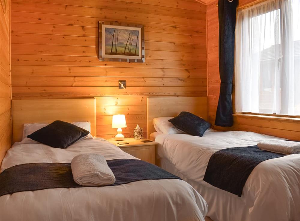 Twin bedroom at Pine Lodge in Ilfracombe, Devon