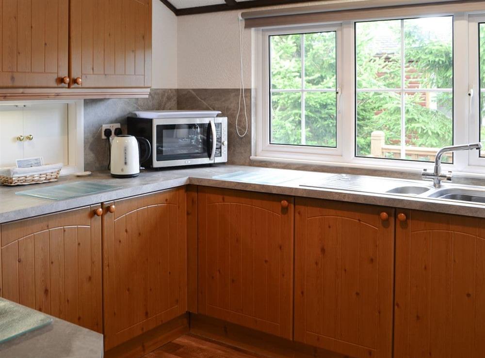 Kitchen at Pine Tree Lodge in Felton, near Morpeth, Northumberland