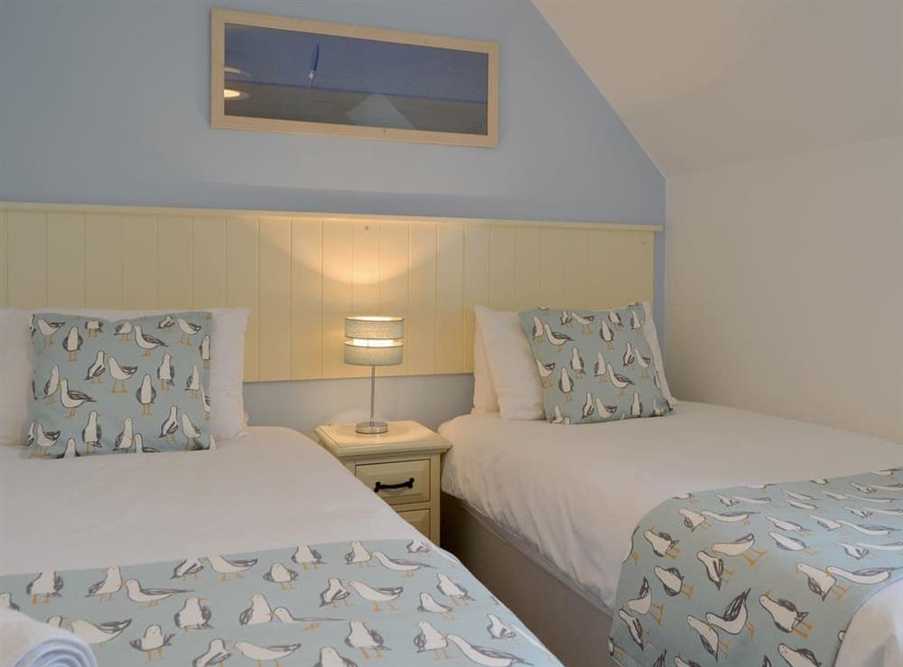Twin bedroom at Pine View Cottage in Filey, North Yorkshire