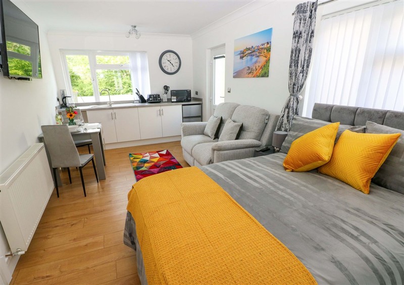 This is the bedroom at Pinecroft Annex, Stepaside near Saundersfoot