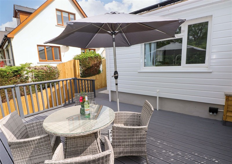 This is the patio at Pinecroft Annex, Stepaside near Saundersfoot