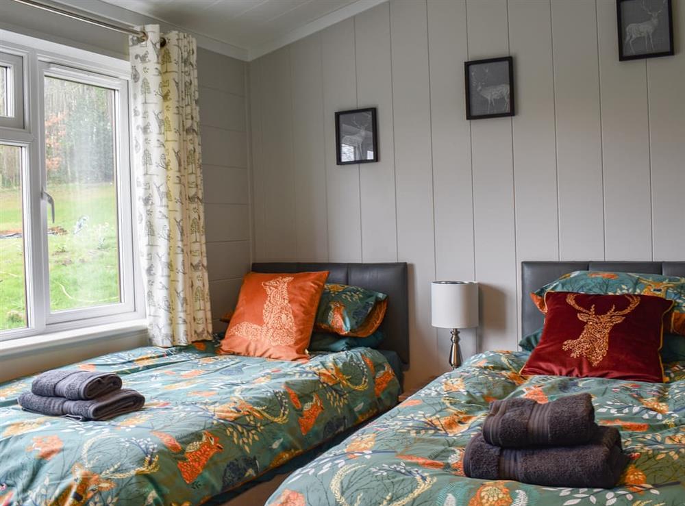 Twin bedroom at Pines Lodge in Holywell, Clwyd
