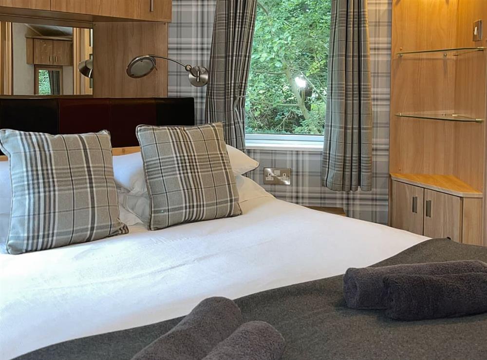 Double bedroom at Pinetree Lodge in Swarland, near Warkworth, Northumberland