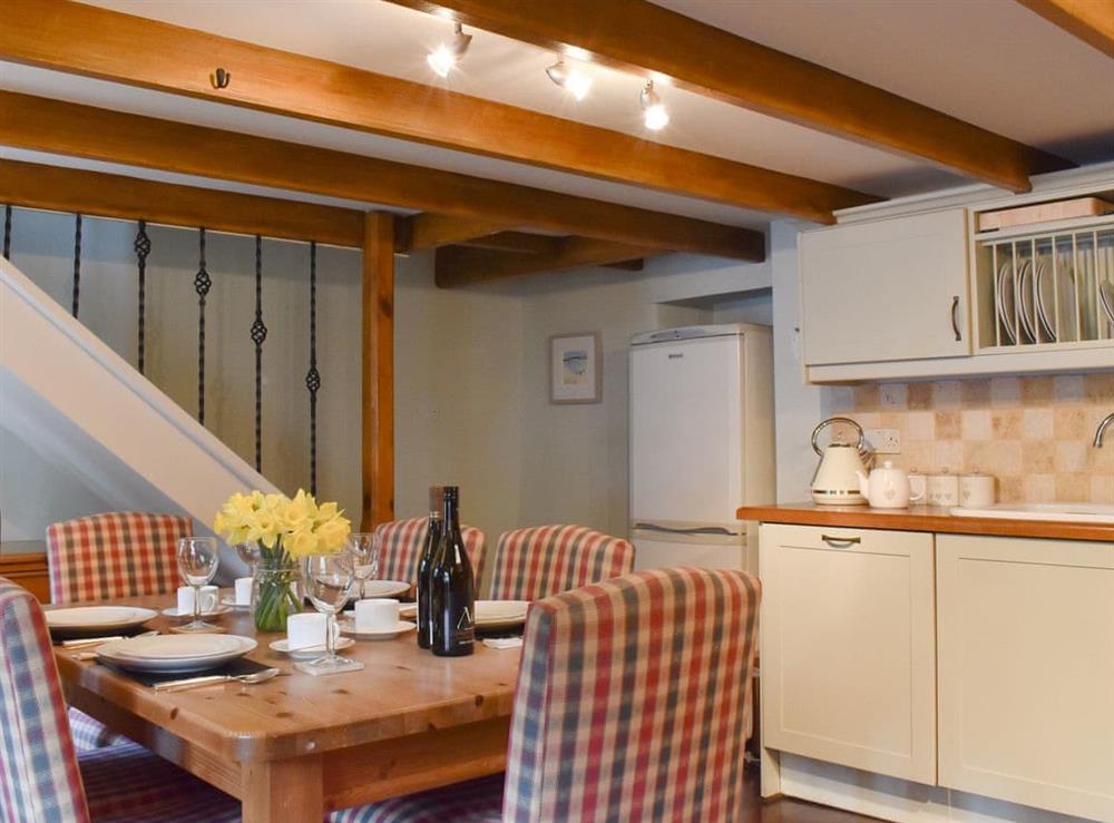 Kitchen/diner at Pineview Cottage in Hessenford, Cornwall