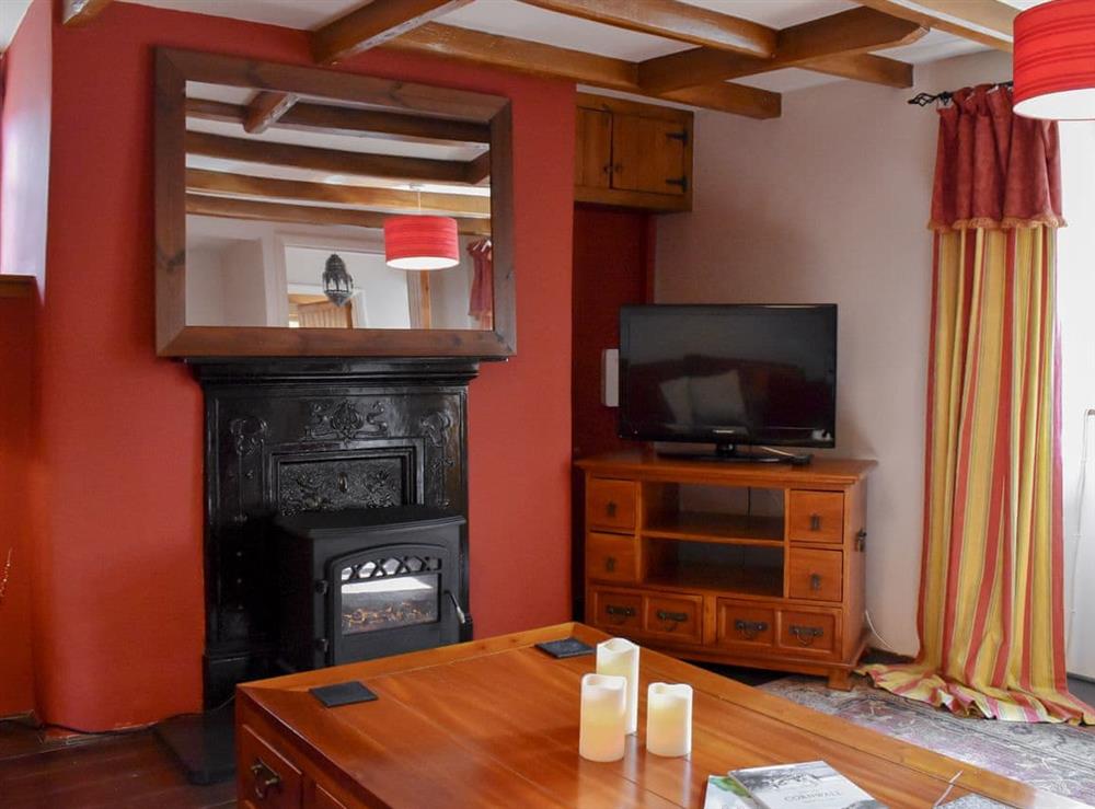 Living room at Pineview Cottage in Hessenford, Cornwall