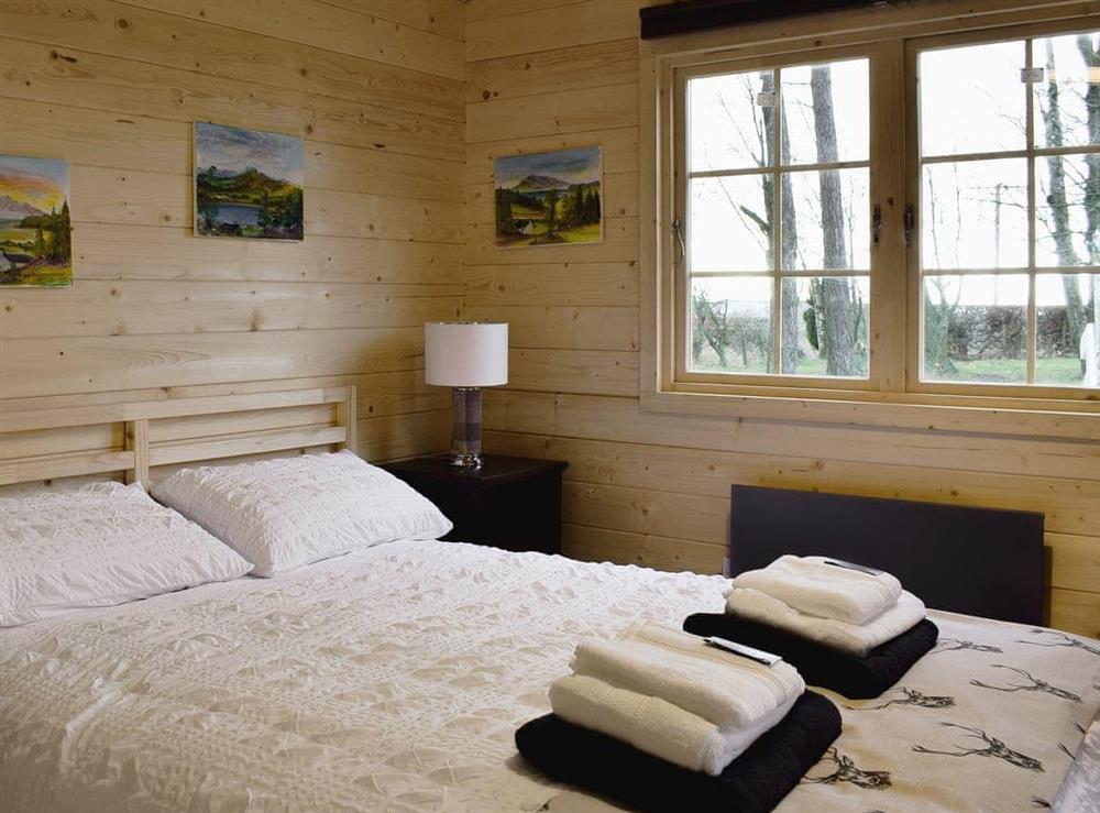 Double bedroom at Pinewood Cabin in Dunfermline, Fife