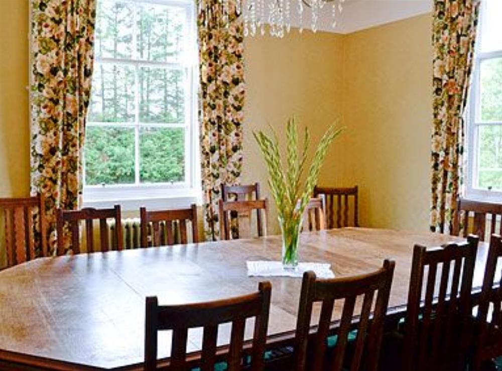 Dining room at Pinewood House in Gordon, near Kelso, The Scottish Borders