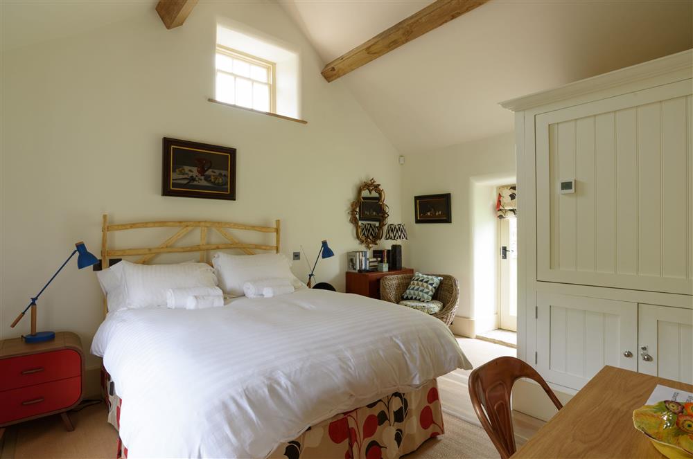 Bedroom one on the first floor, with 5’ king-size bed at Pingle Cottage, Chatsworth Estate, Nr Matlock 