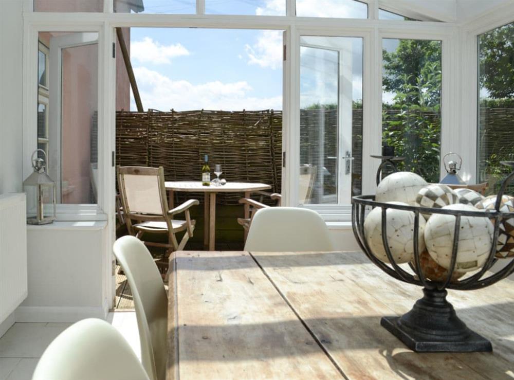 Conservatory with dining table