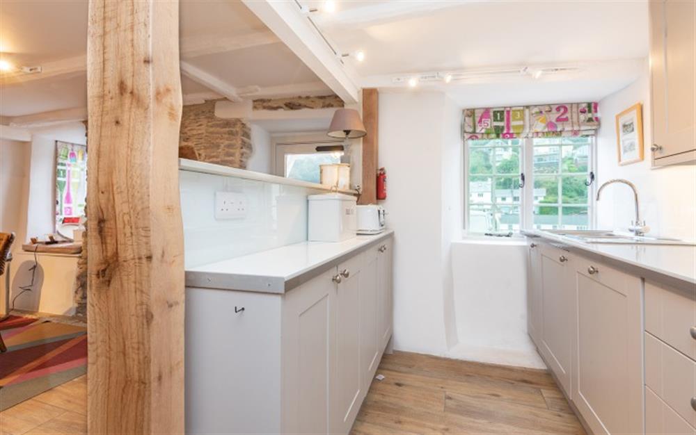 Another look at the characterful kitchen  at Pink Cottage in Noss Mayo