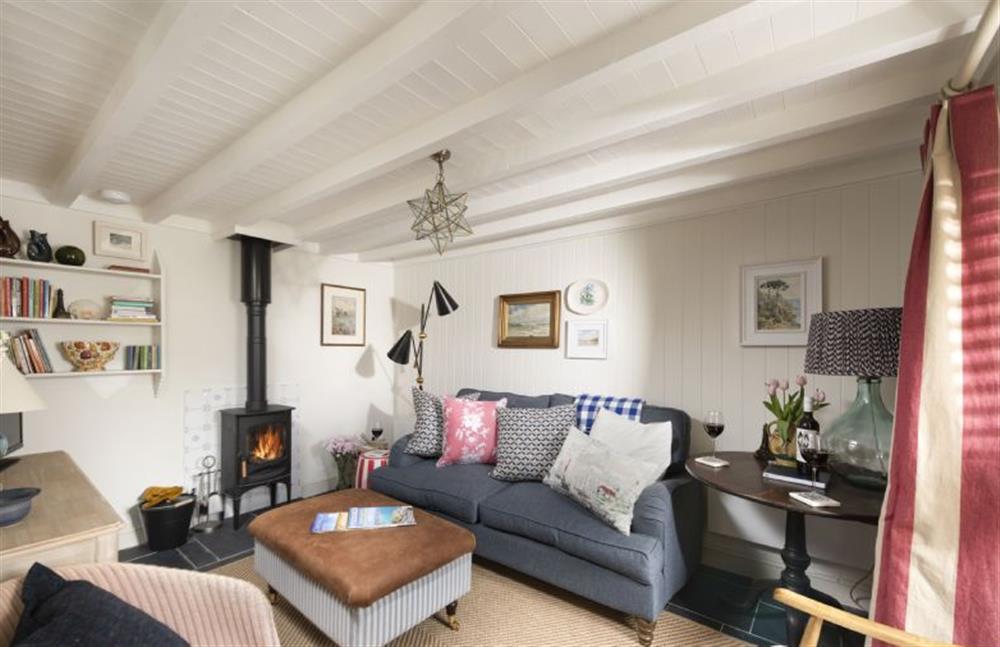 Cosy up next to this stunning wood burning stove at Pink Cottage, Penzance
