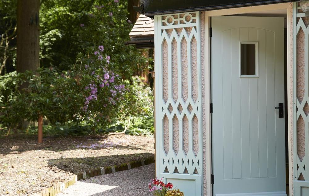 Nestled in the depths of Temple Wood, Pink Cottage offers a secluded spot for a romantic break at Pink Cottage, Weston-under-Lizard Nr Shifnal