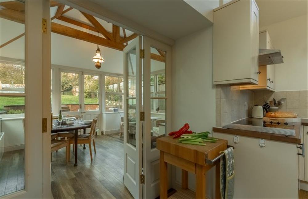 Ground floor: From the kitchen looking into the garden room/dining room at Pink End, North Creake near Fakenham