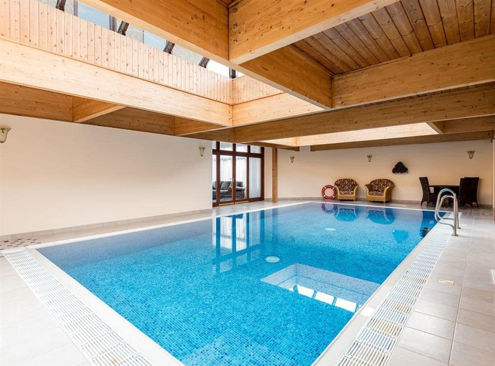 Fabulous indoor swimming pool at Piperdam House in Piperdam, near Dundee, Angus