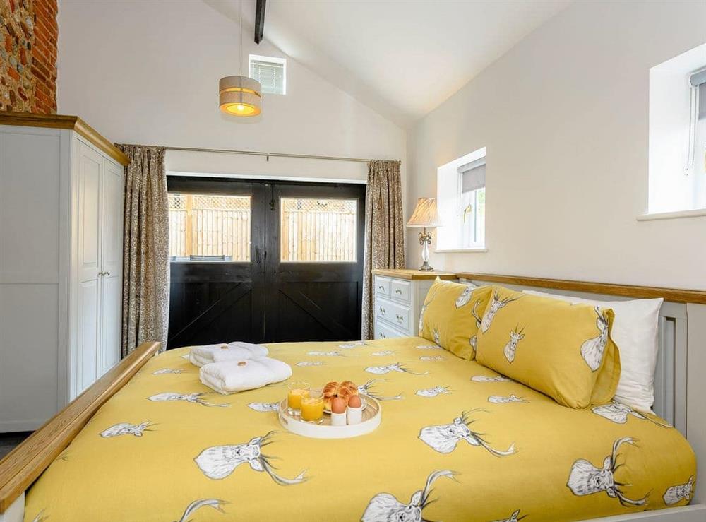 Relaxing double bedroom at Pipistrelle Barn in North Walsham, Norfolk