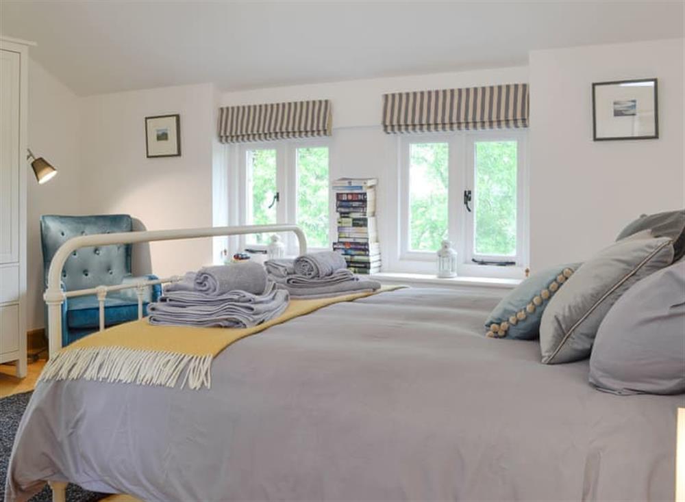 Comfortable double bedroom at Pipistrelle in Garth, near Builth Wells, Powys