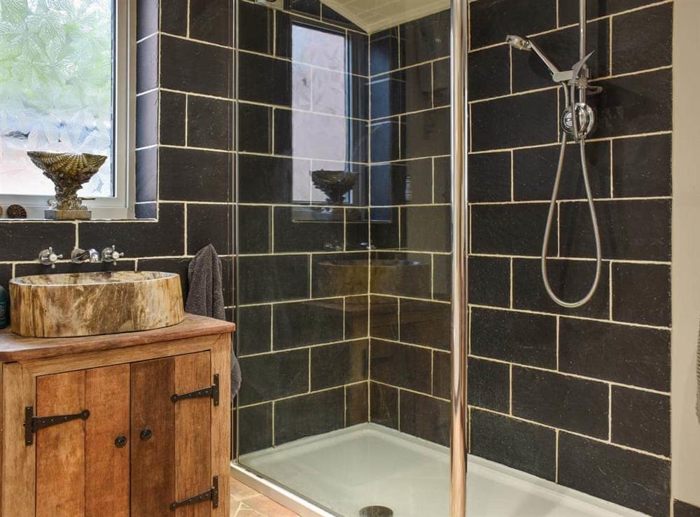 Shower room at Pippin Cottage in Bures, Suffolk