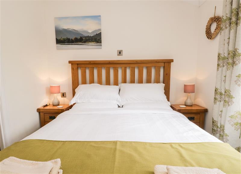 This is the bedroom at Pippin Lodge, Allithwaite near Cartmel