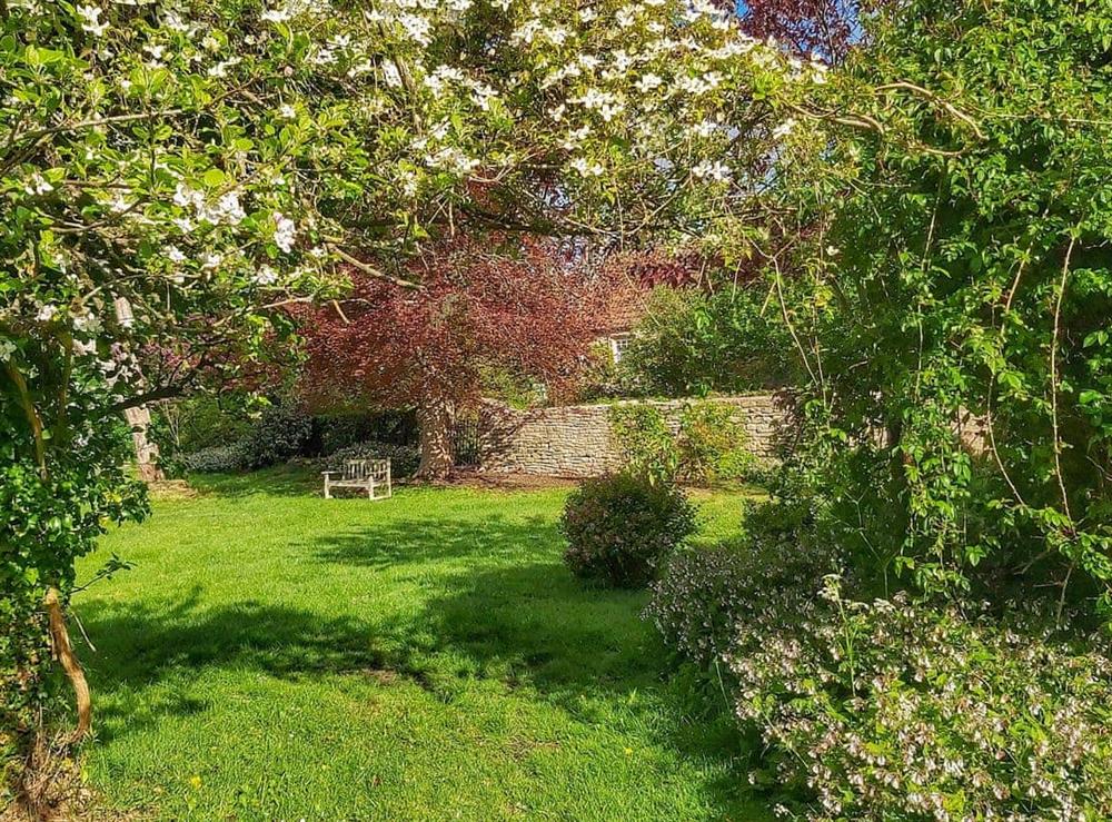 Garden and grounds at Pippin in Pilton, near Shepton Mallet, Somerset
