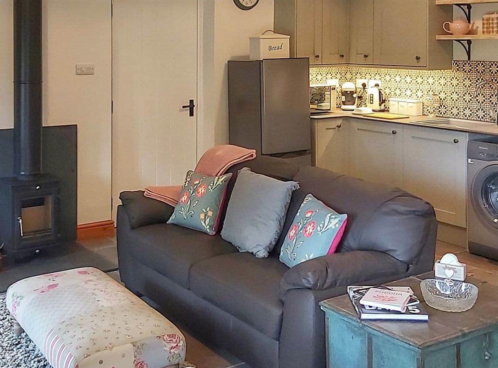 Living area at Pippin in Pilton, near Shepton Mallet, Somerset