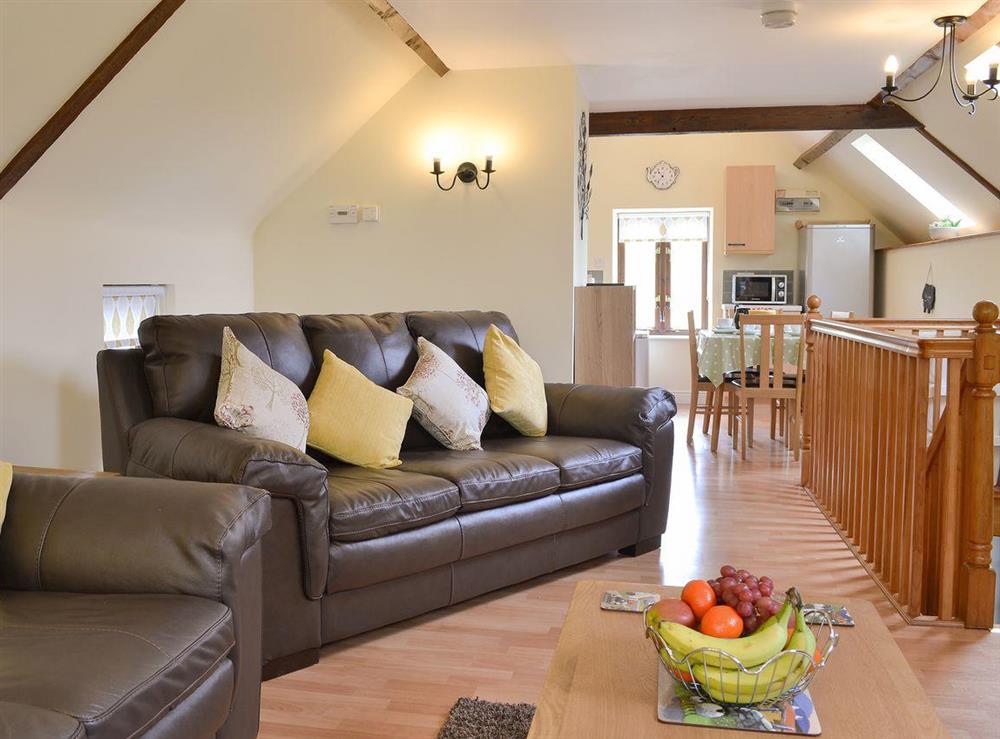 Well presented open plan living space at Pippins in Penybont, Powys
