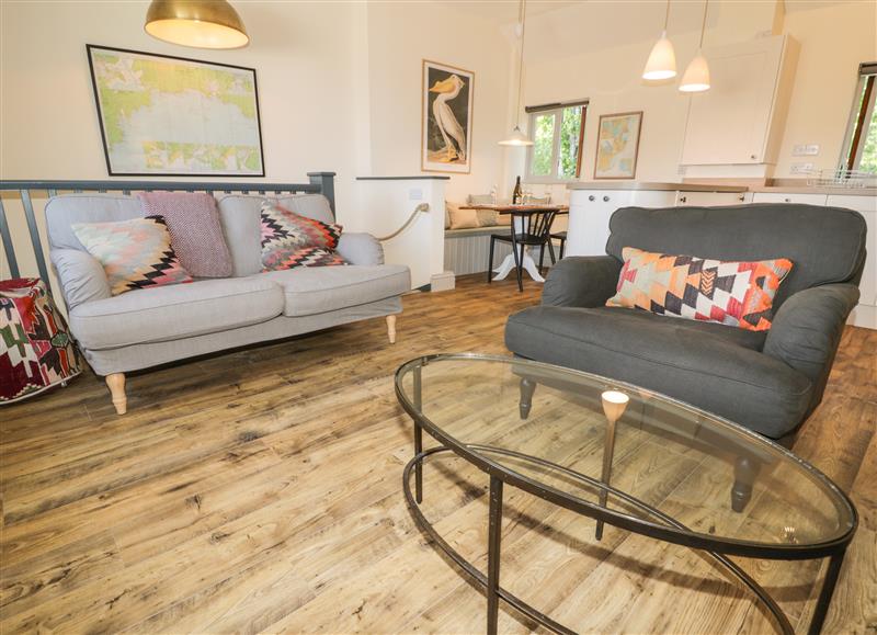 Relax in the living area at Pirata, Charlestown near St Austell