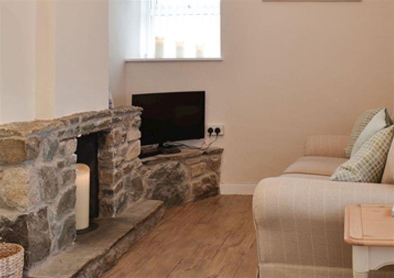 The living room at Plas Cottage, Llanfaelog
