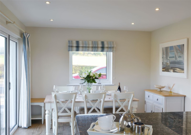 The dining area at Plas Lodge, Llanfaelog