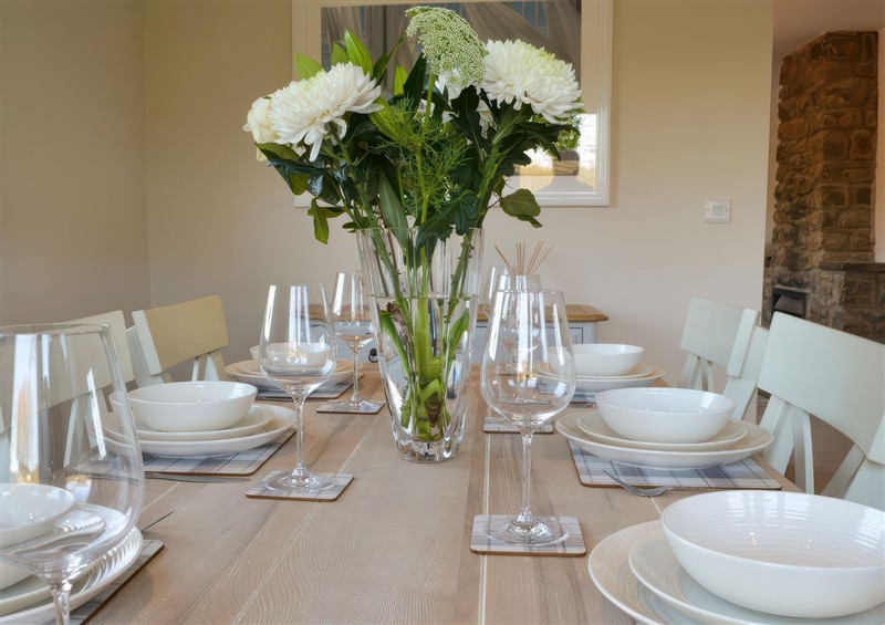 The dining room at Plas Lodge, Llanfaelog