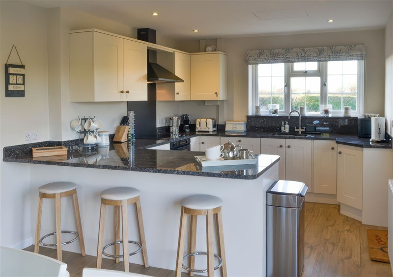 This is the kitchen at Plas Lodge, Llanfaelog