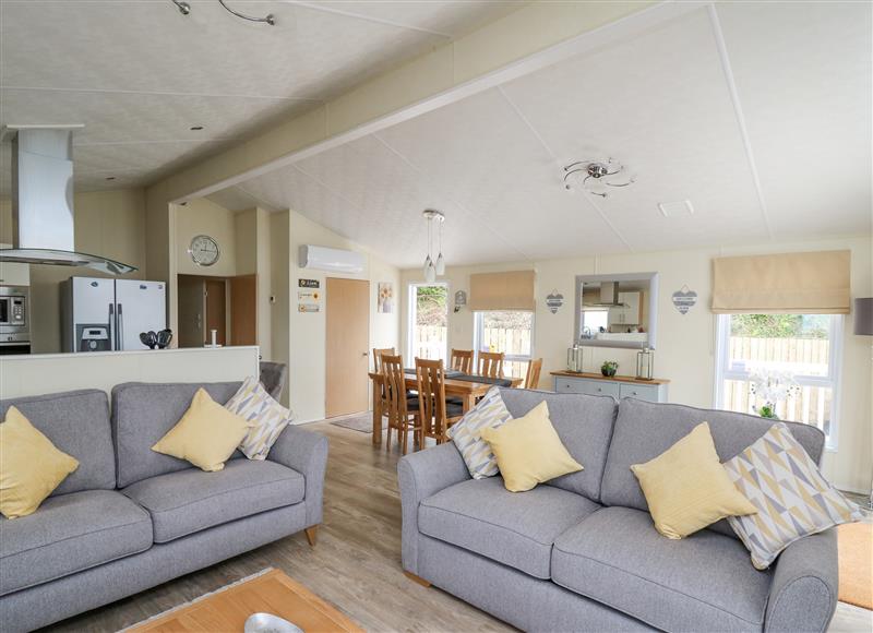 Relax in the living area at Platinum Lodge, Borth