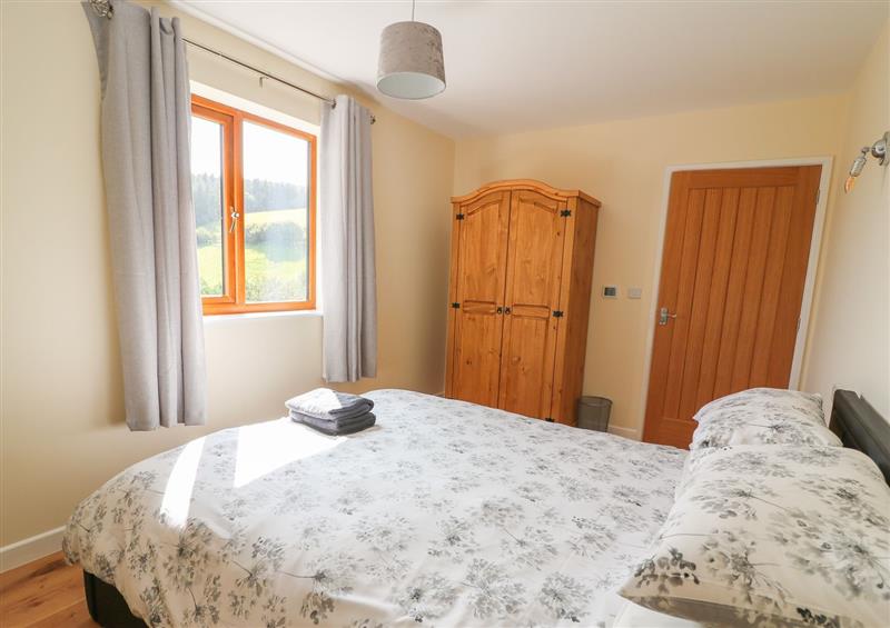 One of the 2 bedrooms at Ploony Hill Cabin, Bleddfa near Knighton