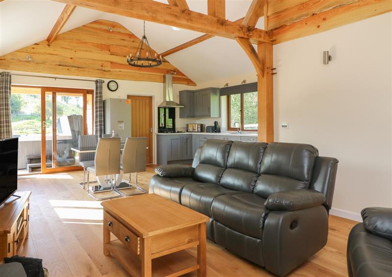 The living area at Ploony Hill Cabin, Bleddfa near Knighton