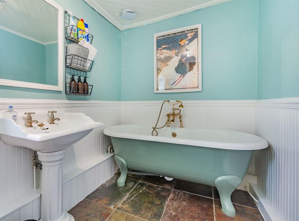 Bathroom at Plough cottage in Halifax, near Haworth, West Yorkshire