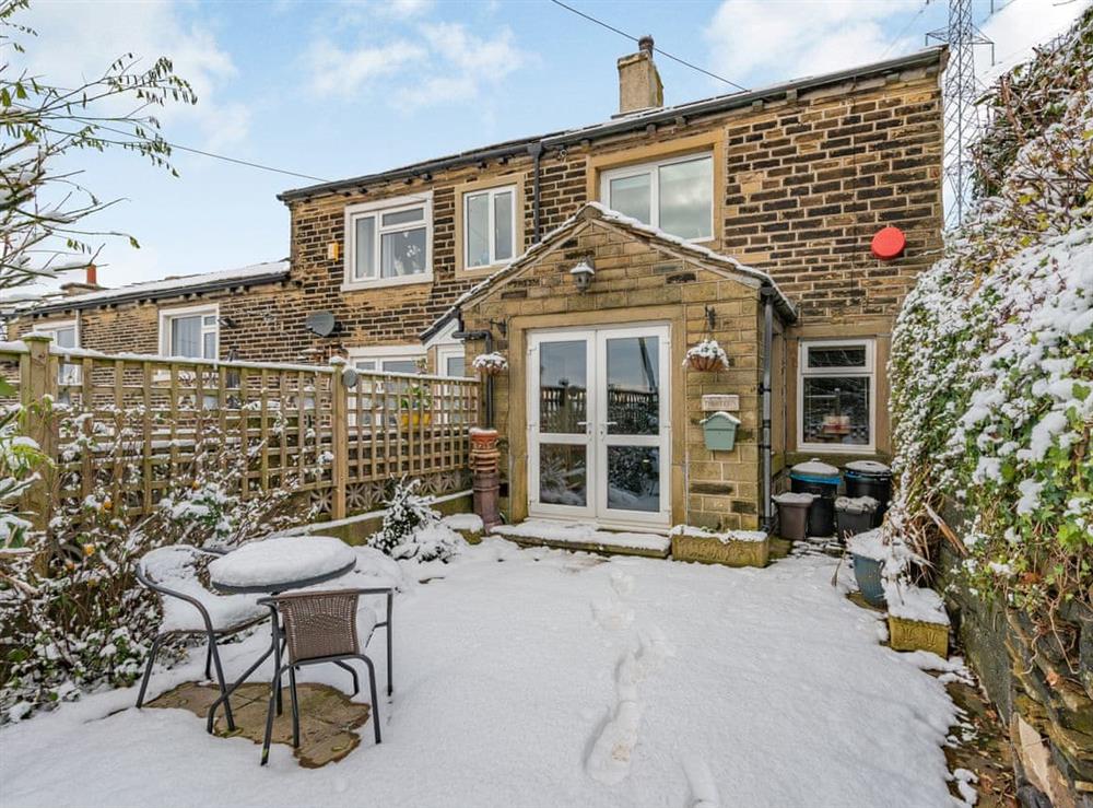 Exterior in Winter at Plough cottage in Halifax, near Haworth, West Yorkshire