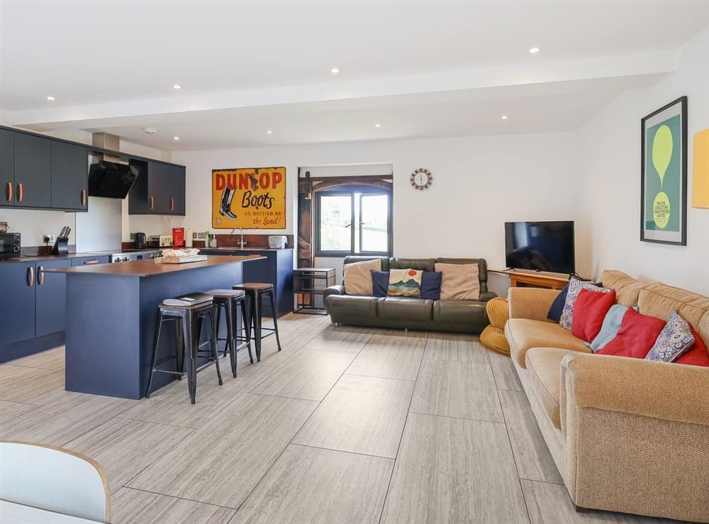 Open plan living space at Plough Share in Gloucester, Gloucestershire