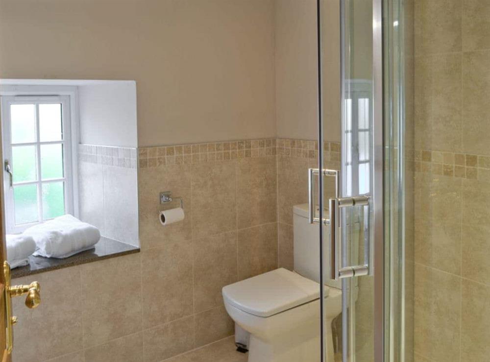 Shower room and WC at Plover Cottage in Sharperton, near Rothbury, Northumberland
