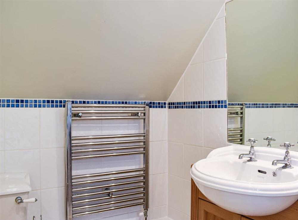 Shower room at Plum Tree Cottage in Trent, near Sherborne, Dorset
